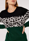 Animal Block Print Jumper, Green, large