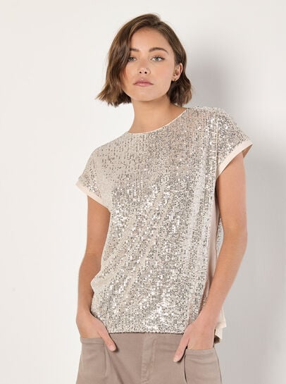 Sequin Embellished T-Shirt