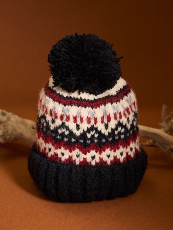 Christmas Beanie, Navy, large