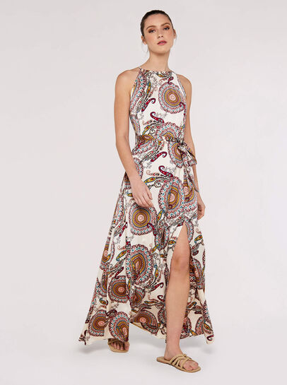 Paisley Halter Neck Maxi Dress