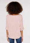 Soft Drawstring  Top, Pink, large