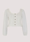Crochet Crop Cardigan, Cream, large