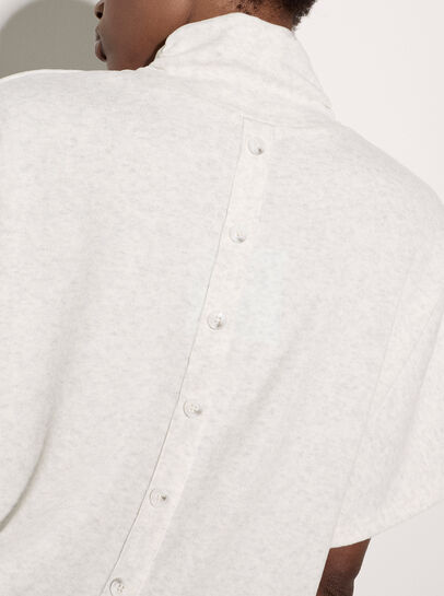 Button Back Soft Knit Top