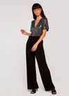 Diamond Sequin Jumpsuit, Black, large