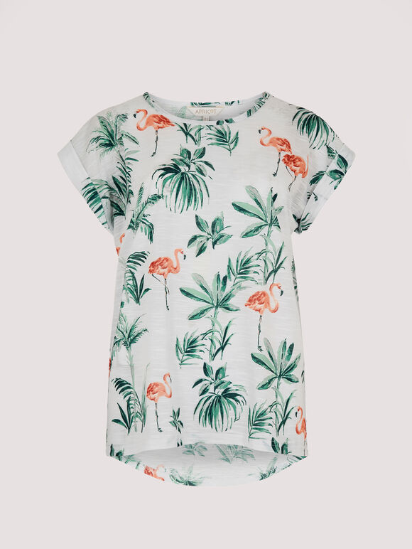 Flamingo Palms T-Shirt, Orange, groß