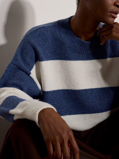 Chunky Knit Stripe Oversized Jumper