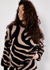 Zebra Print Jumper, Black, large