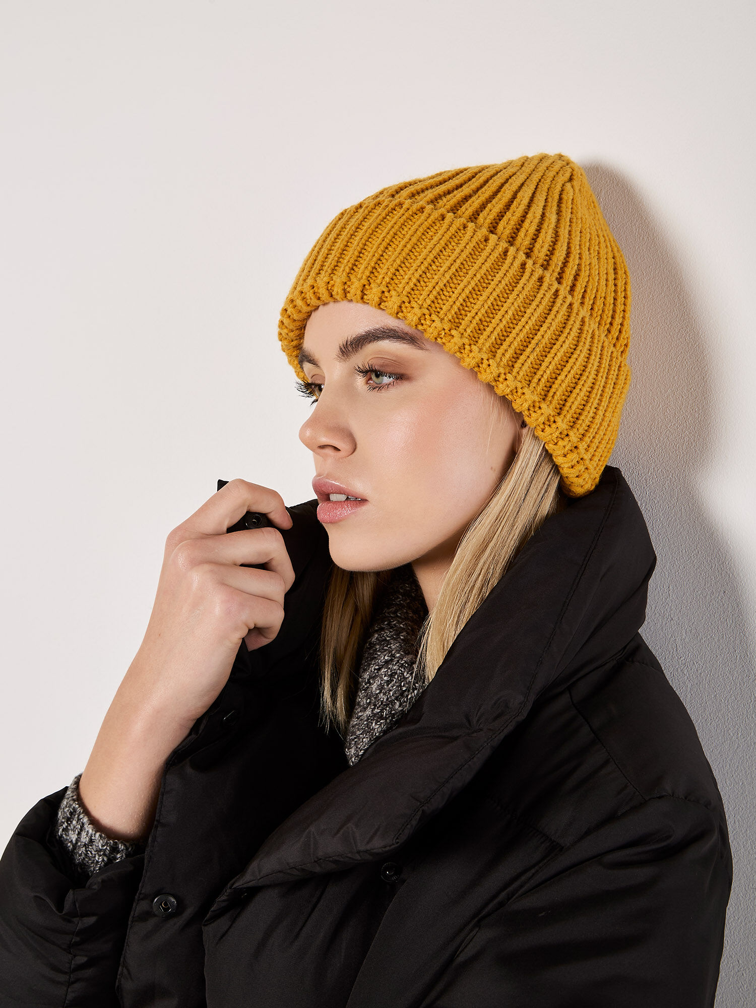 Mustard yellow beanie hat new arrivals