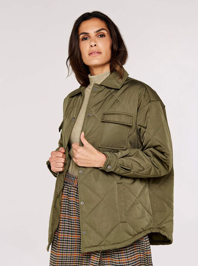 Collared Quilted Jacket