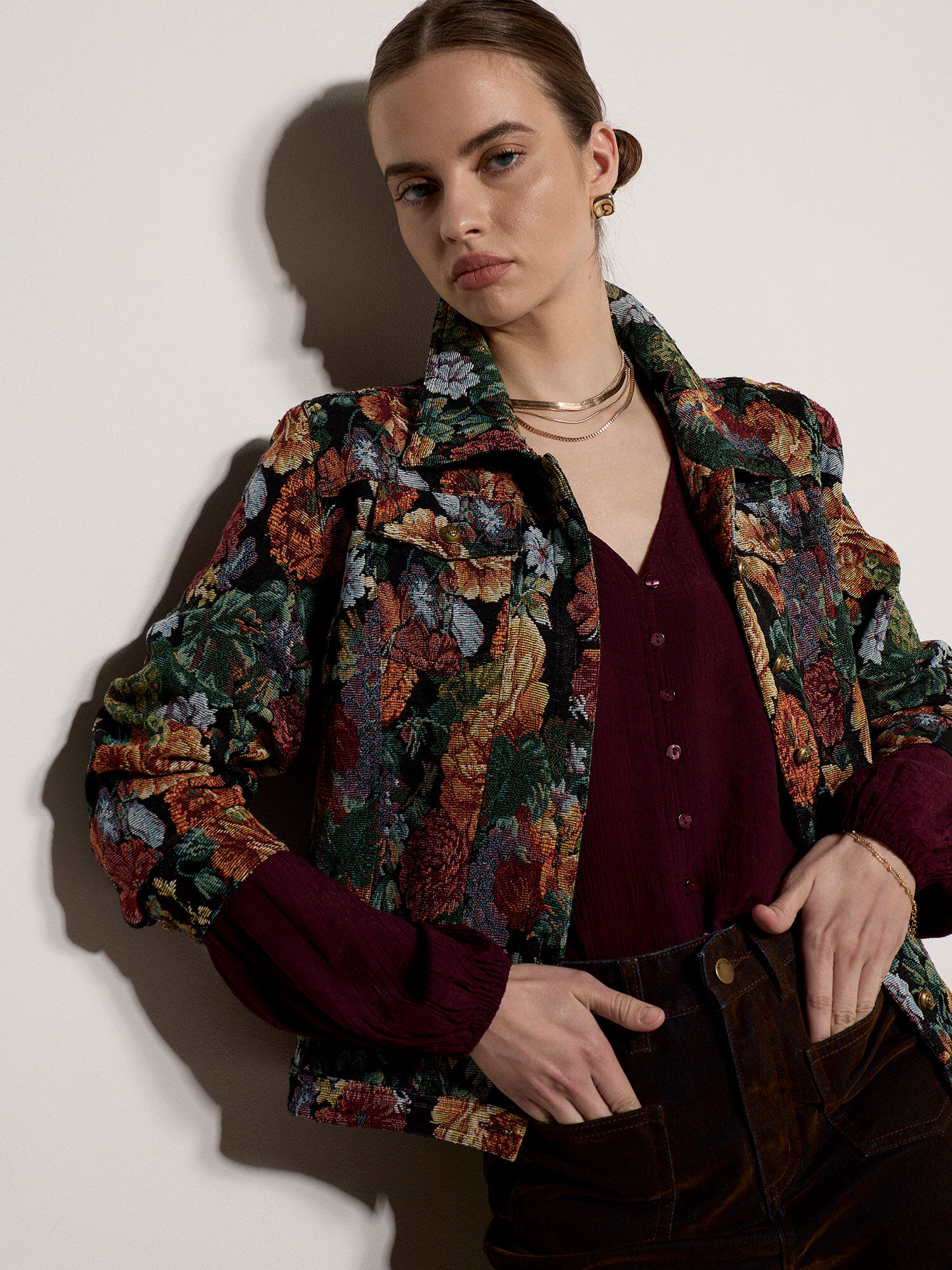 Floral Tapestry Jacket | Apricot Clothing