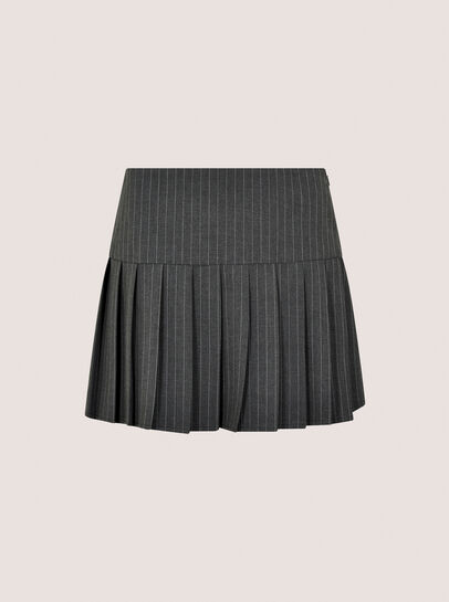Pinstripe Pleat Mini Skort