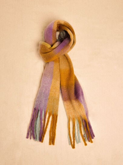Pastel Colour Block Soft Scarf