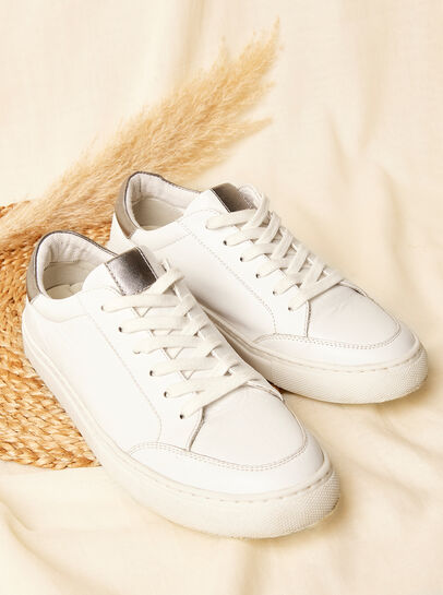 White Leather Trainer
