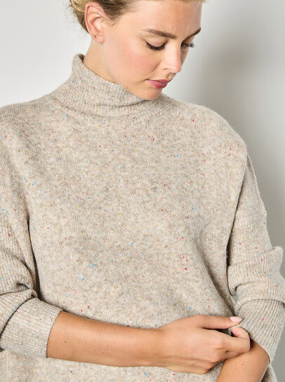 Rainbow Fleck Cape Jumper