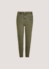 Freya Paper Bag Waist Crop Skinny Fit Jeans, Khaki, large