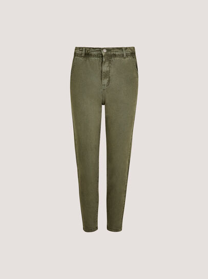 Freya Paper Bag Waist Crop Skinny Fit Jeans