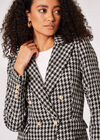 Dogtooth Tweed Blazer, Black, large