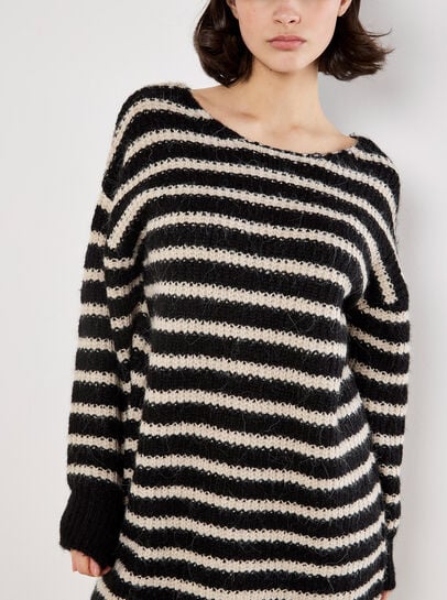 Oversized Stripe Jumper Mini Dress