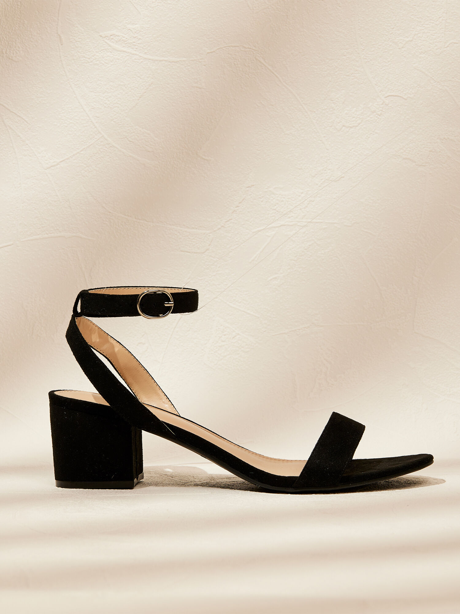 Strappy Block Heel Sandals Apricot Clothing