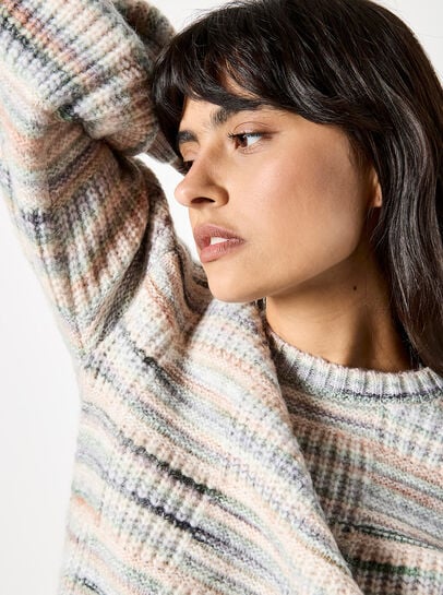 Soft Chunky Knit Space Dye Jumper