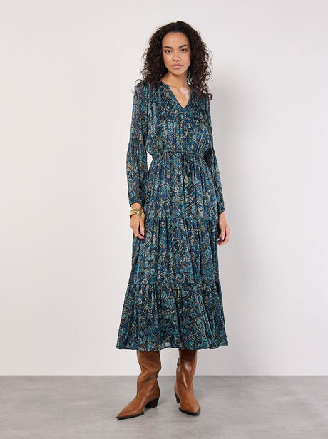 Paisley Sparkle Midaxi Dress