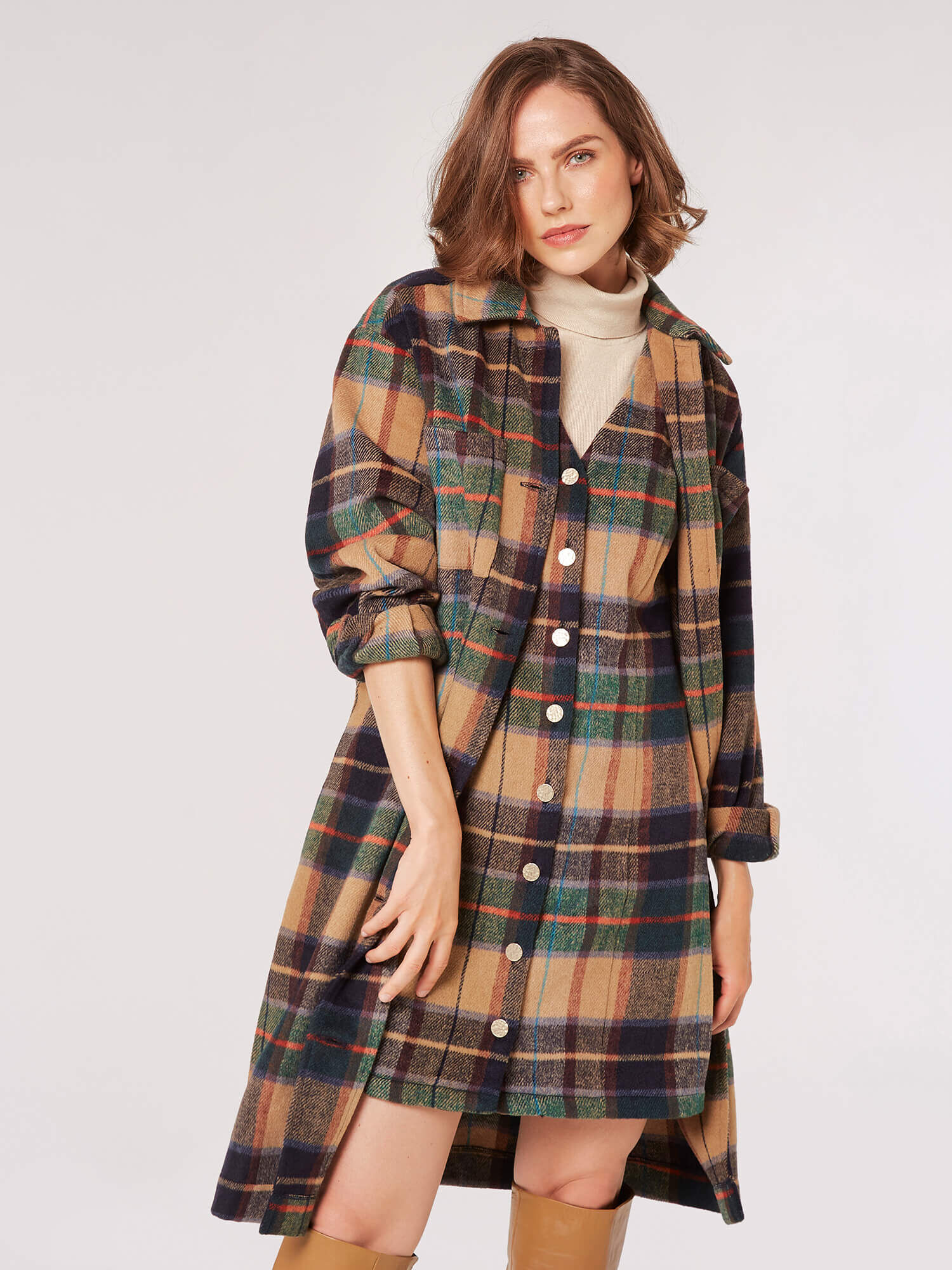 Robe chasuble a carreaux outlet
