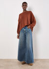 Honeycomb Knit Oversized Top, Rust, large
