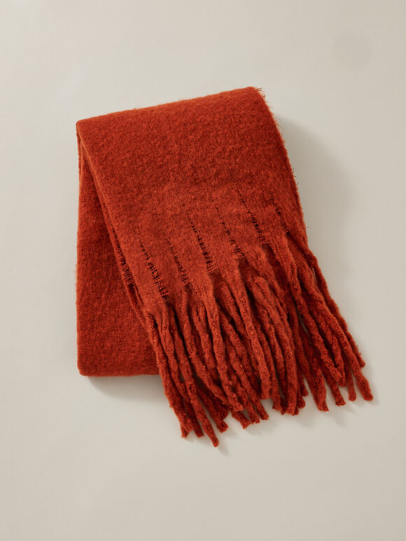 Weicher Schal aus Bouclé, Rot, groß
