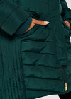 Multi-panel Puffer Coat, Green, large