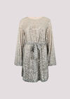 Ombre Sequin Mini Dress, Grey, large