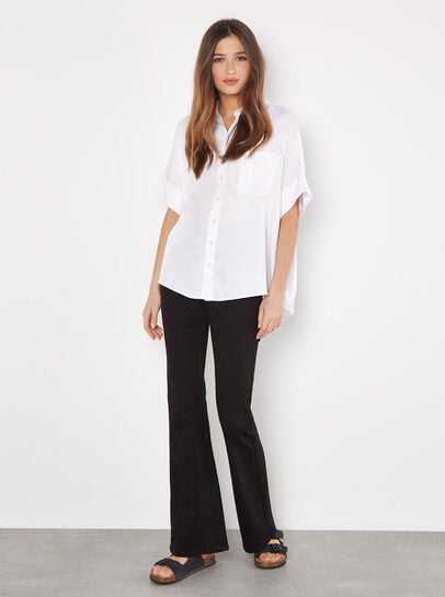 Relaxed-Fit Satin Shirt