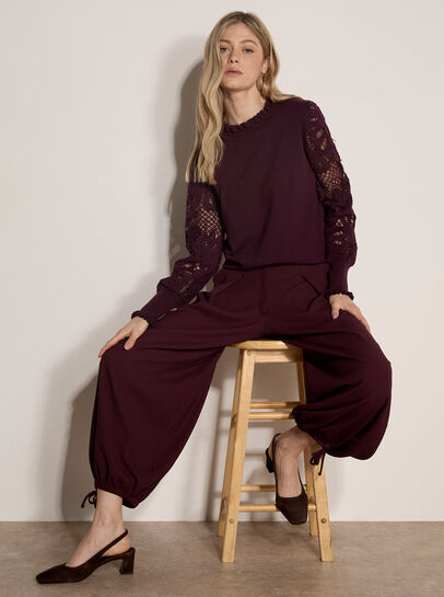 Wide-Leg Balloon Trousers