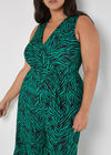 Curve Zebra Print Jumpsuit, Green, large