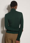 Super-Soft Turtleneck Jersey Top, Green, large
