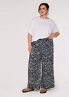Curve Paisley Palazzo Trouser, Navy, large