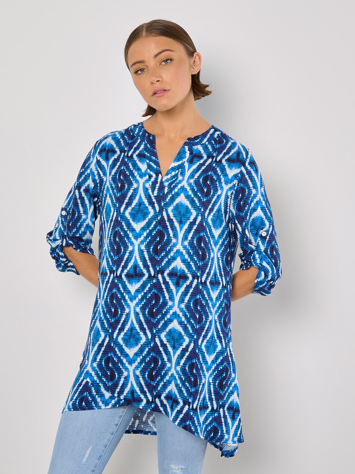 Tie Dye Swirl Tunic Top | Apricot Clothing