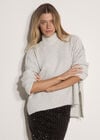 Brushed High-Low Oversized Jumper, White, large