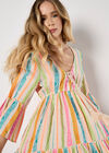Colourful Pattern Woven Mini Dress, Assorted, large