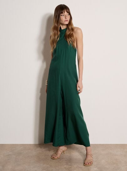 Halter Neck Wide-Leg Jumpsuit