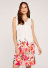 Floral Shift Dress, Cream, large