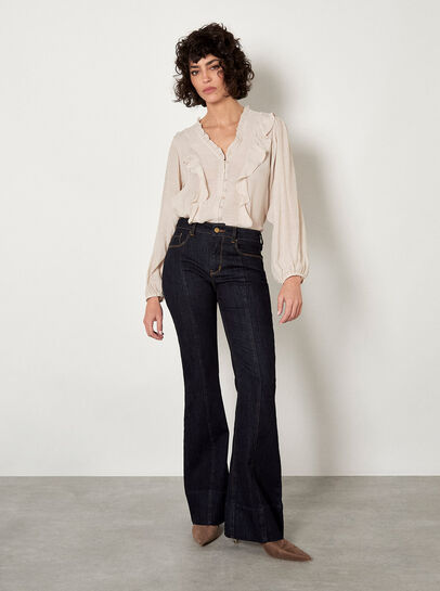 Lisa Seam Detail Flare Jeans