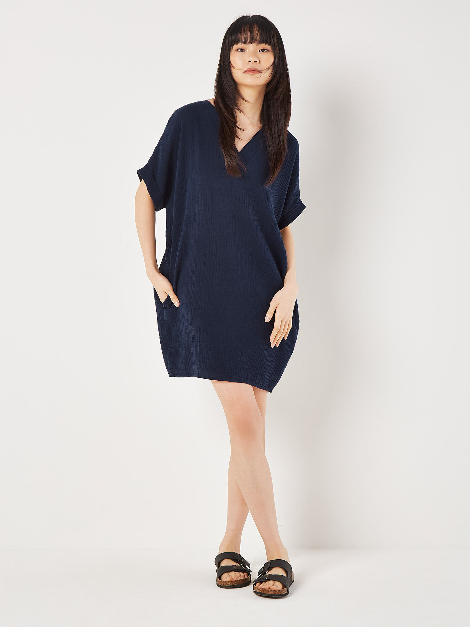 Robe T Shirt Oversize En Coton Texture Vetements Apricot
