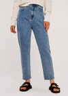 High Waisted Mom Jeans, Blue, large