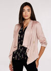 Waterfall Suedette  Shrug, Pink, large