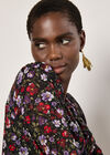 24K Gold Plated Leaf Drop Earrings, Gold, large