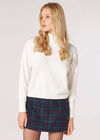 Oversized Mockneck Jumper, White, large