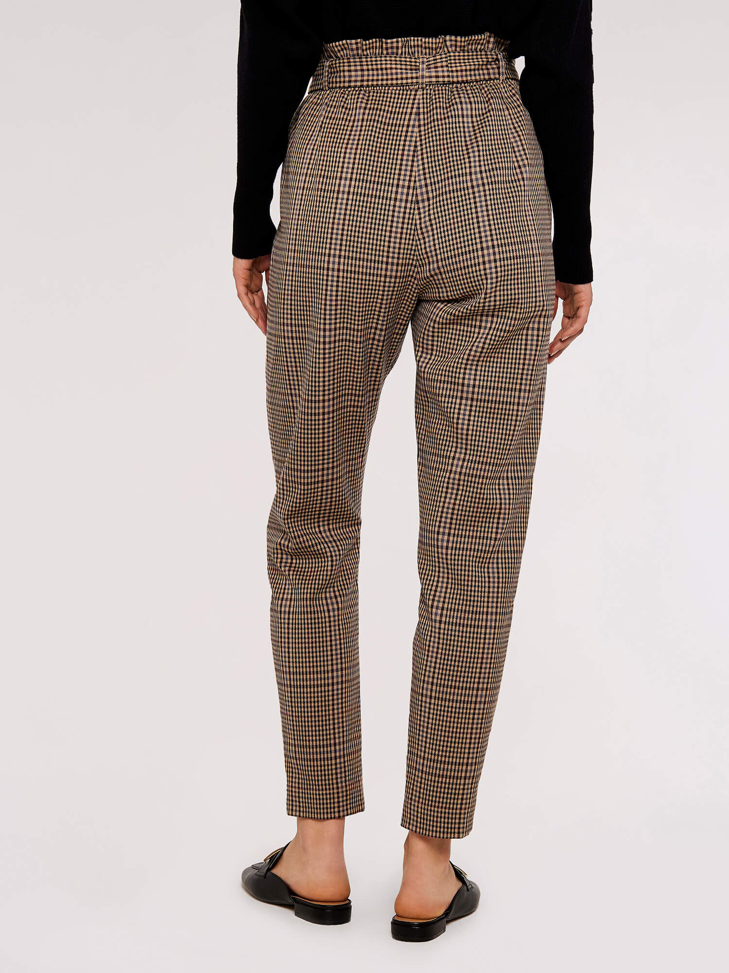 Checked Trouser Apricot Clothing