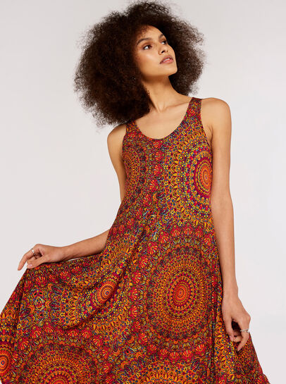 Moroccan Mandala Midi Dress