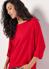 Soft Touch Batwing Top, Red, large
