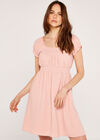 Milkmaid Mini Dress, Pink, large